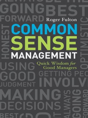 cover image of Common Sense Management